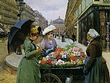 Marchande des Fleures by Louis Marie de Schryver